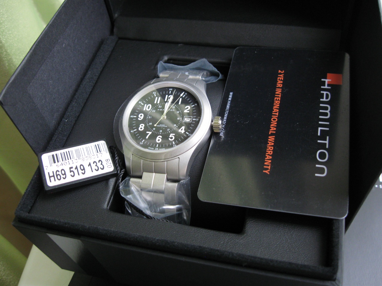 HAMILTON H69519133 Khaki Field Mechanical Officer D 40 Watch.ru